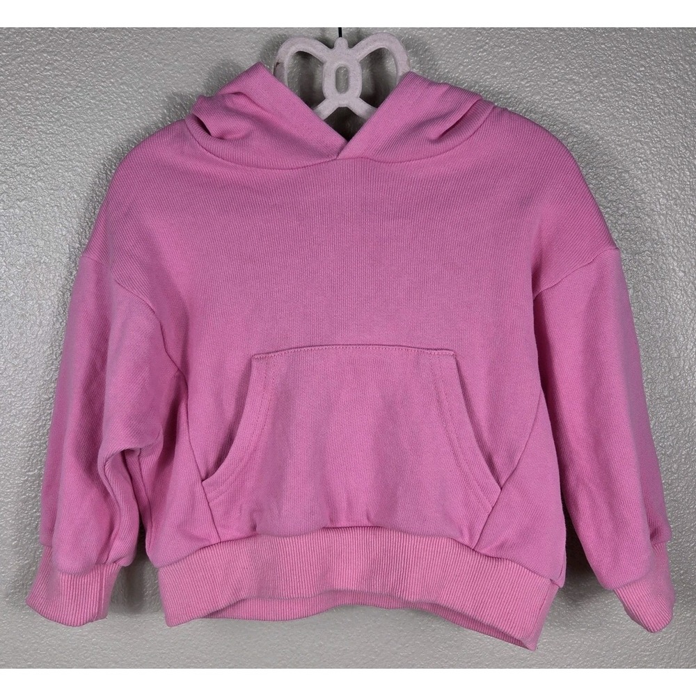 Fostered Collection Pink Hoodie Size 1‎ Toddler 100% Cotton Pullover Kangaroo...
